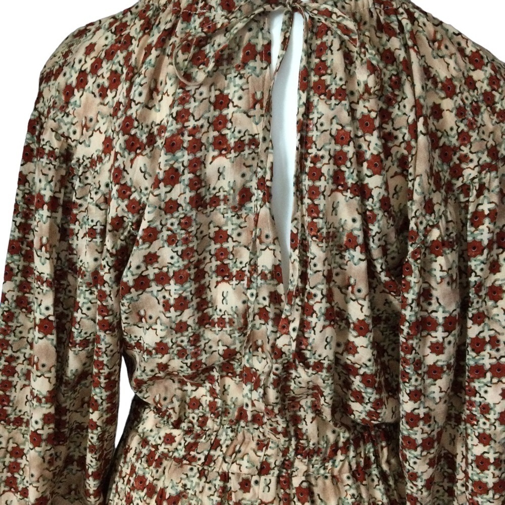 Symmetry Kaleidoscope Geometric Flowy 100% Cotton Jumpsuit Nwt - Picture 10 of 15